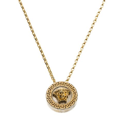 silver & gold medusa necklace versace|1 ounce silver dollar value.